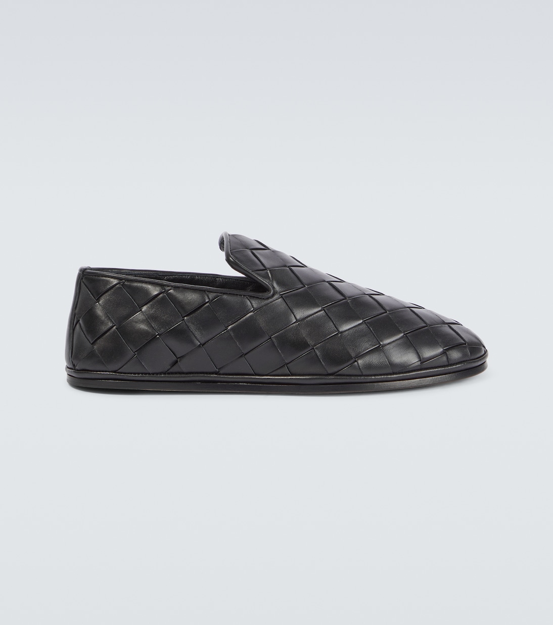 

Воскресные кожаные тапочки Bottega Veneta, черный