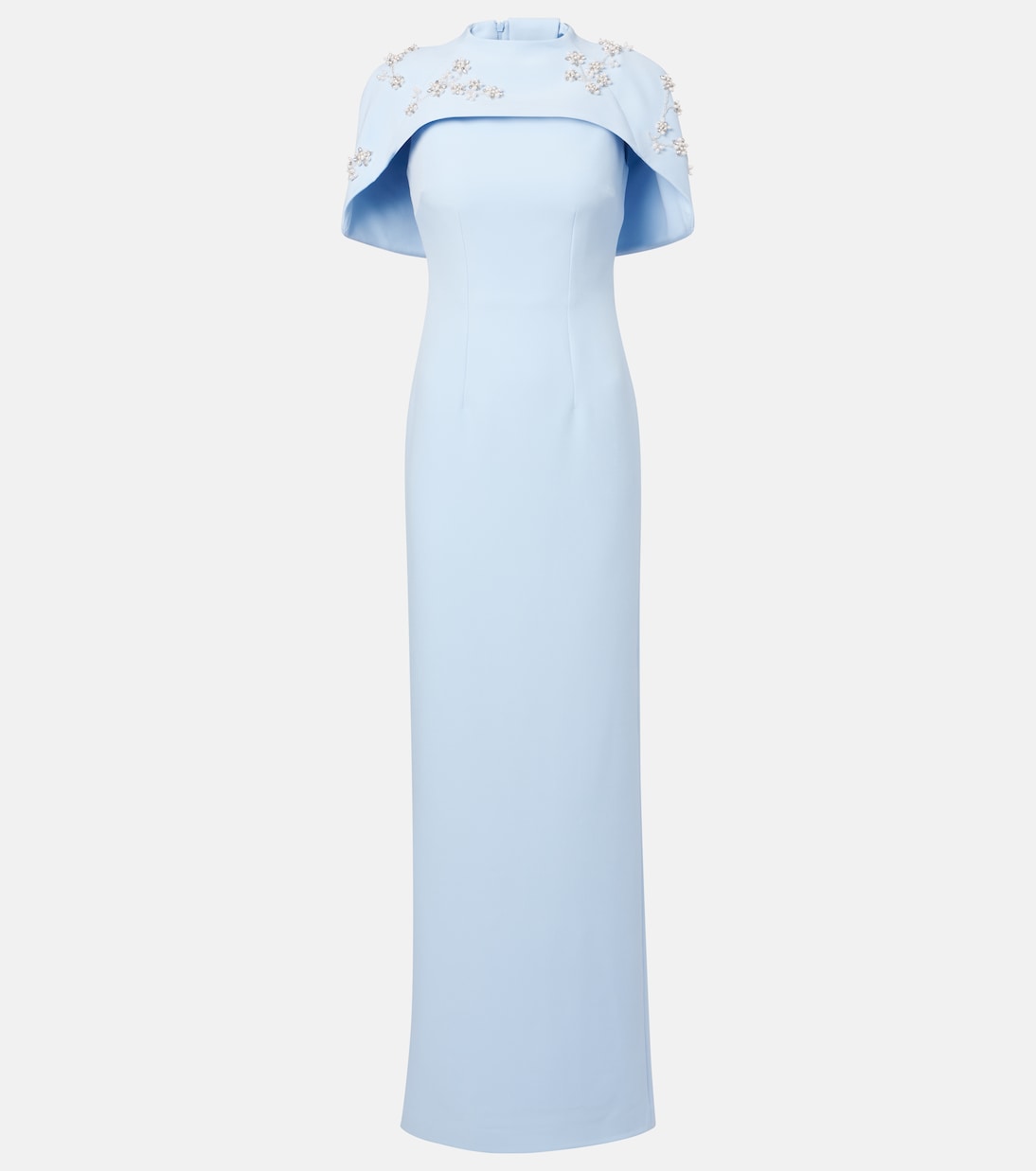 

Украшенное платье с накидкой Safiyaa, Pale Blue W Glass Flower