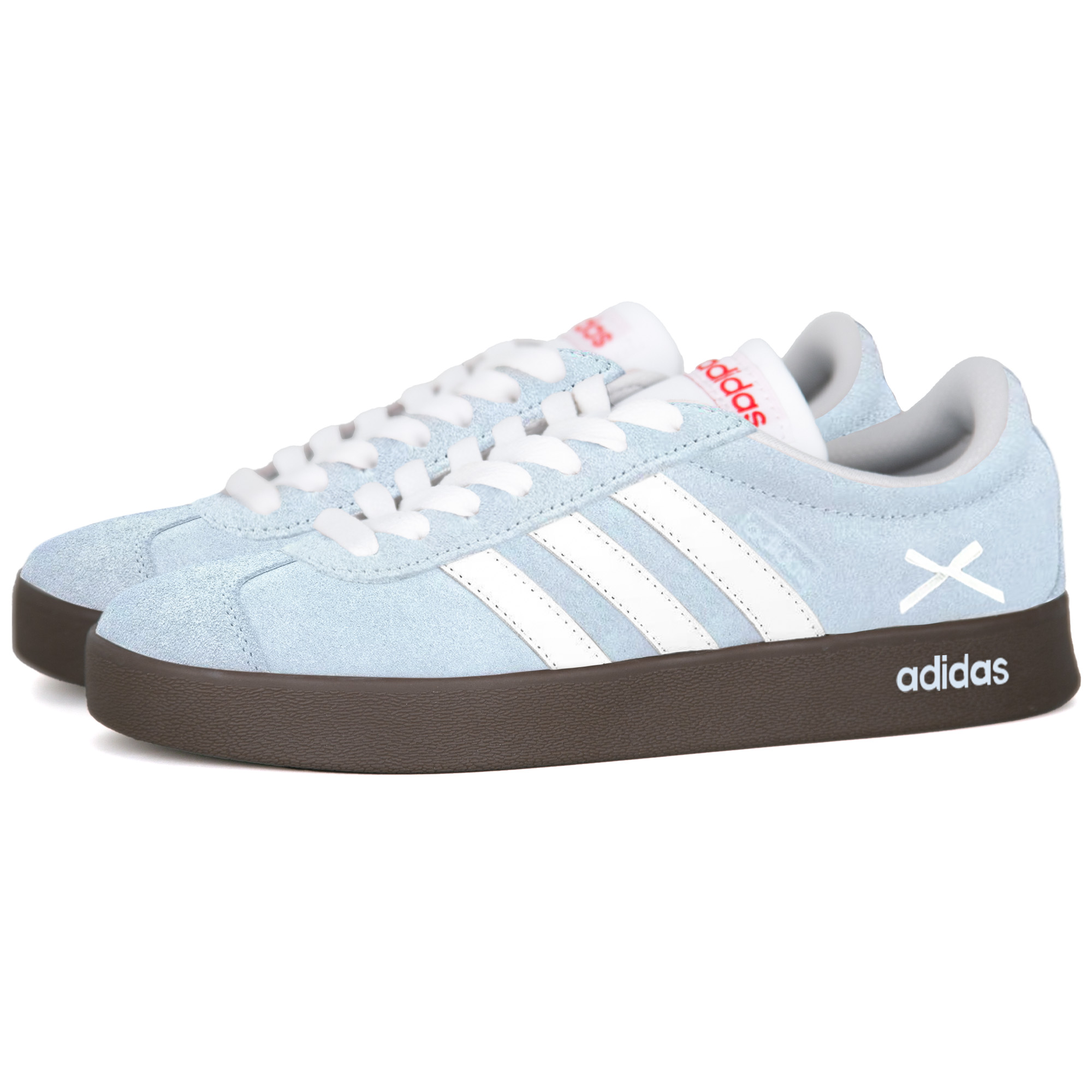 Adidas Vl Court Classic Minimalist Cloud Garden German Army Trainers Unisex Pink Blue — фото 4