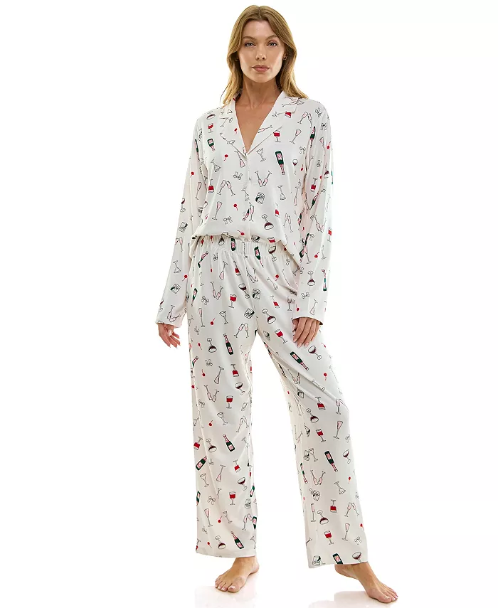 

Женский комплект из топа с длинными рукавами и брюк с вырезным воротником Sincerely Jules, загар/бежевый