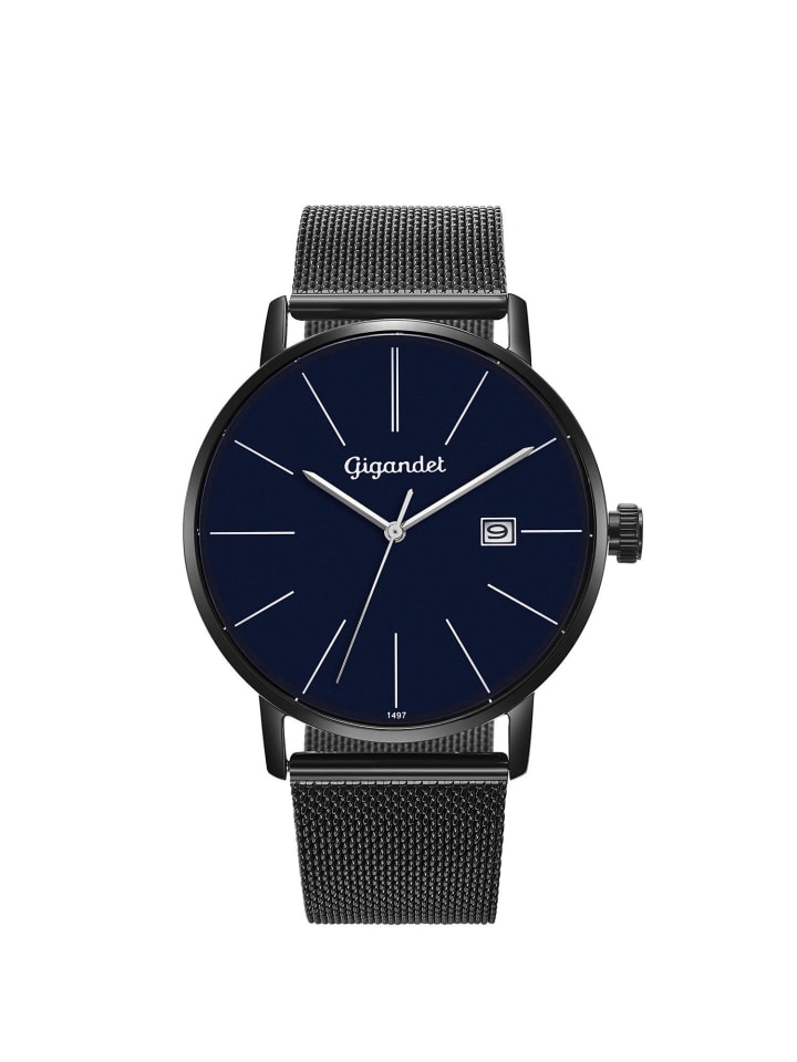 

Gigandet Кварцевые часы "МИНИМАЛИЗМ" в черно-синем цвете