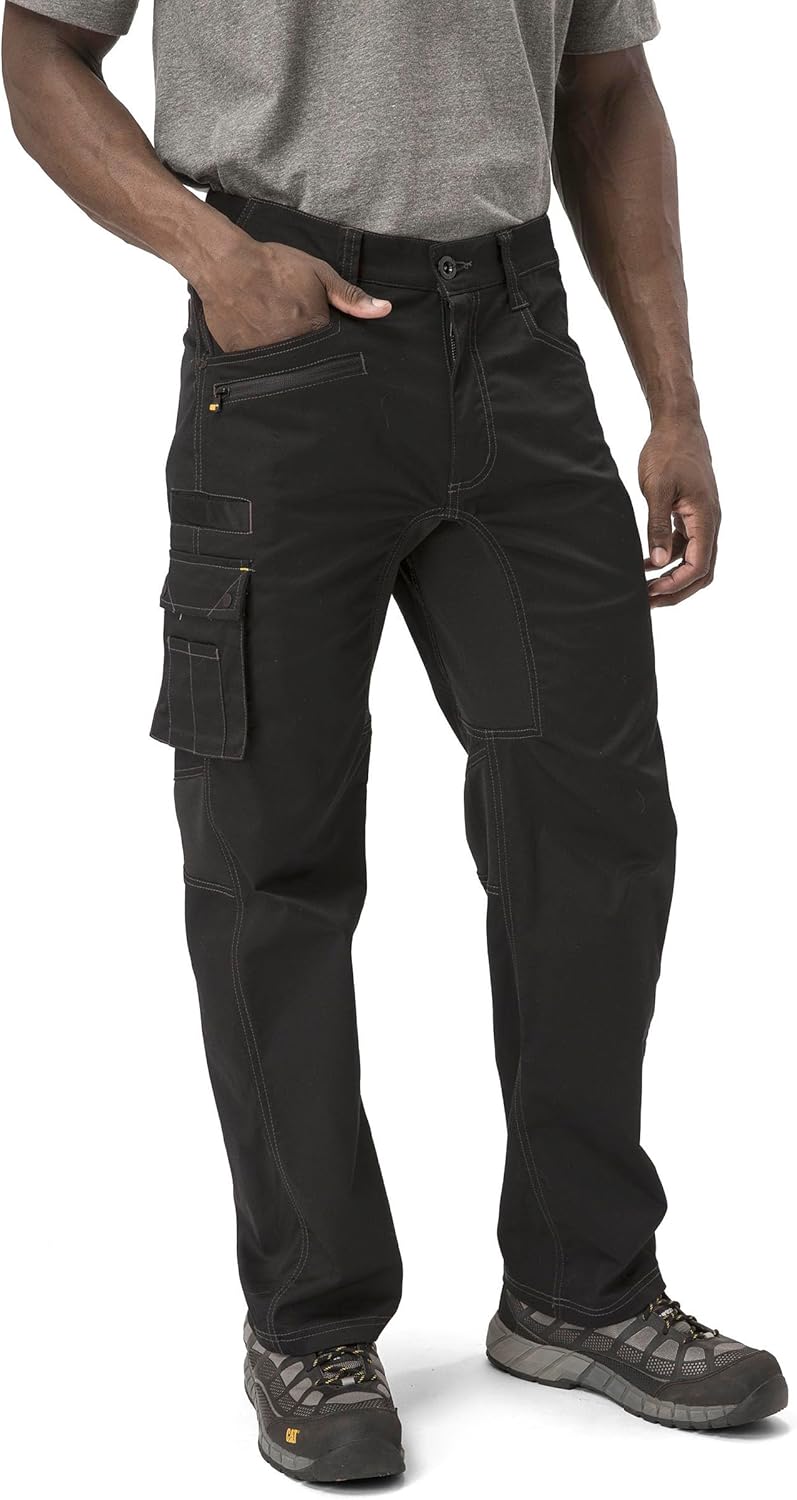 

Мужские рабочие брюки CAT Operator Flex с эластичной тканью, карманом-карго и расклешенной штаниной, Black