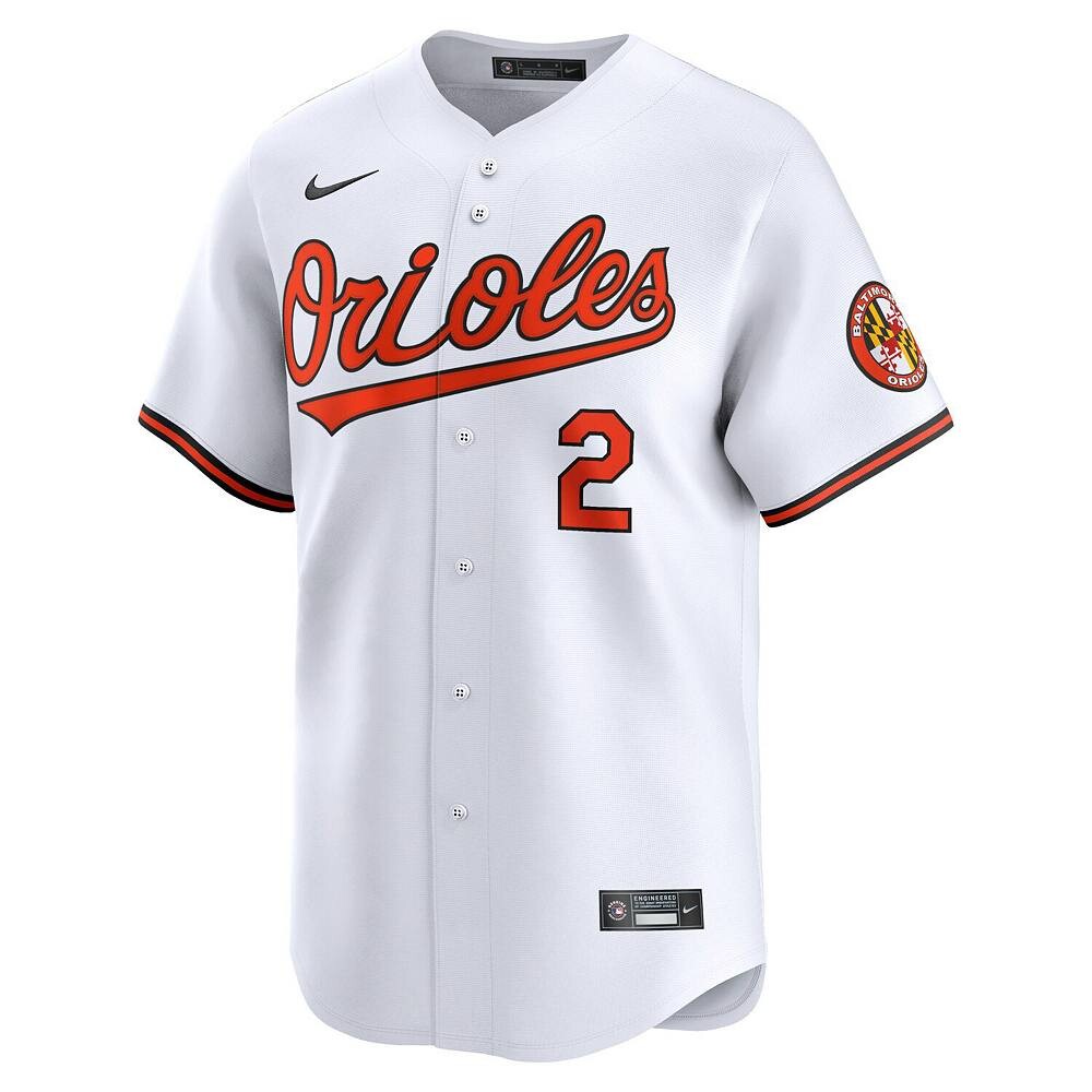 Мужское джерси Nike Gunnar Henderson White Baltimore Orioles Home Limited Player, цвет Orl White — фото 2