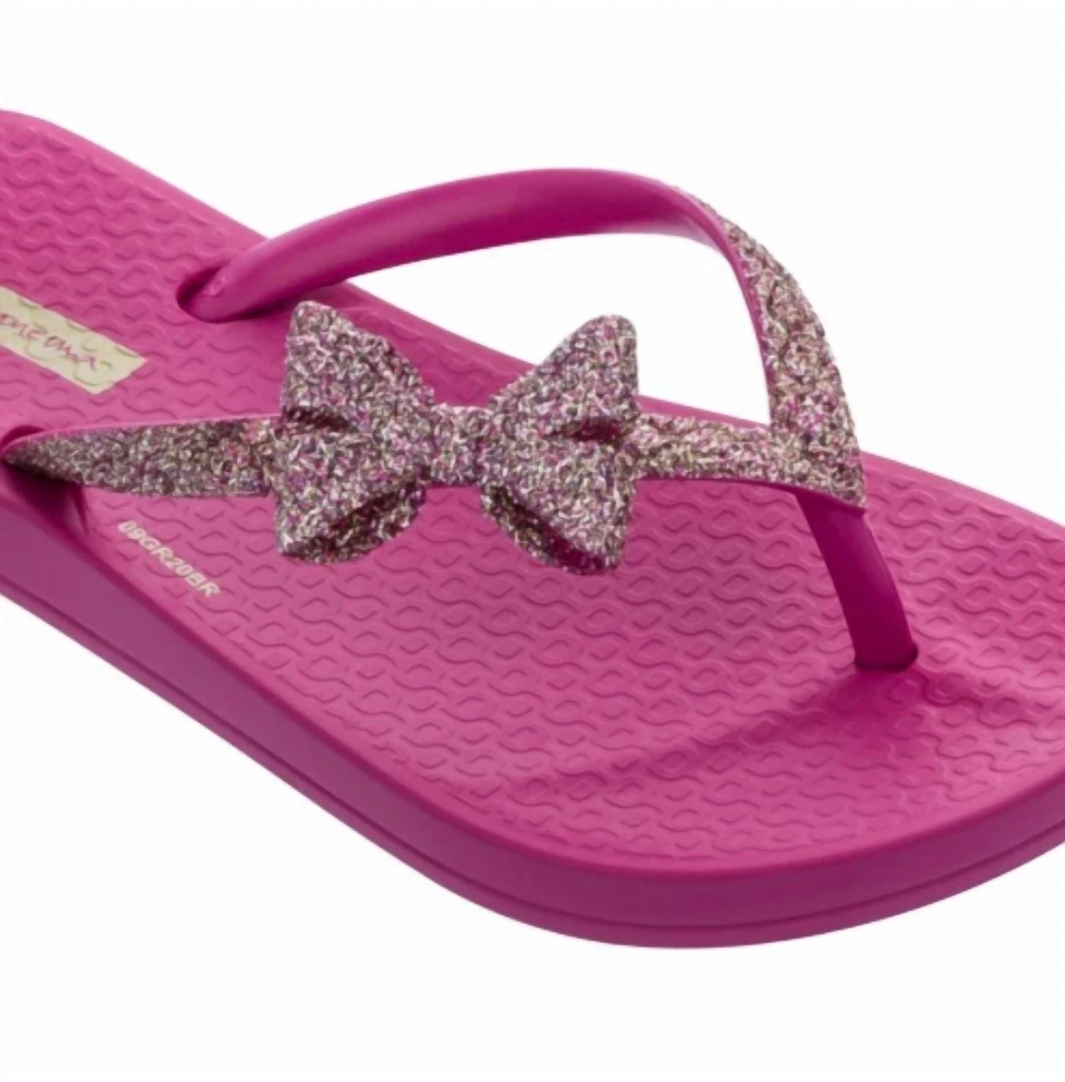 Ipanema Детские шлепанцы Ana Sparkle темно-розового цвета — фото 2