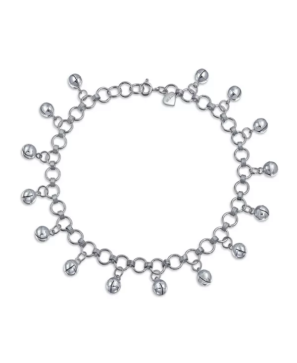 

Женский браслет на лодыжку с подвесками в виде колокольчиков Болливуда Паттилу из Индии, серебро 925 пробы Bling Jewelry, silver