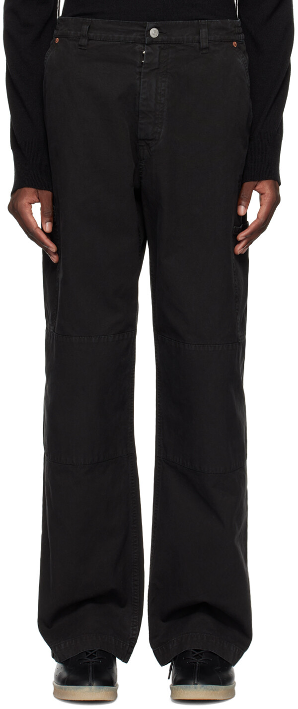 

Брюки с вышитым логотипом MM6 Maison Margiela, черный