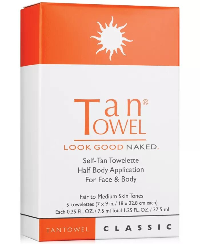 

Классическая салфетка для автозагара Half Body, 5 шт Tantowel