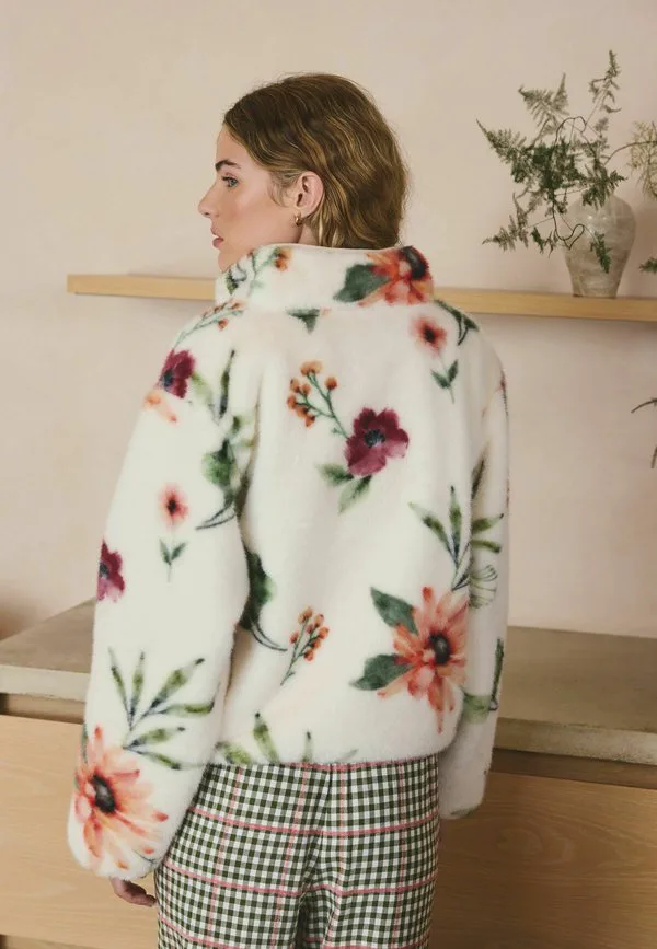Куртка из высококачественного флиса Next, Ecru Floral — фото 3