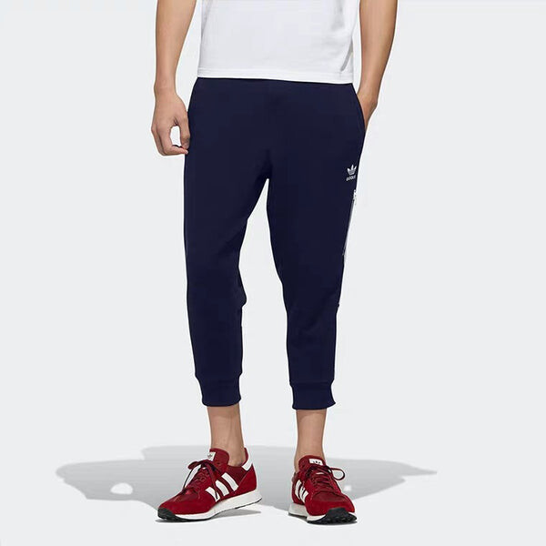 Спортивные штаны adidas originals Classic Logo Casual Sports Cropped Pants Navy Blue, синий — фото 3