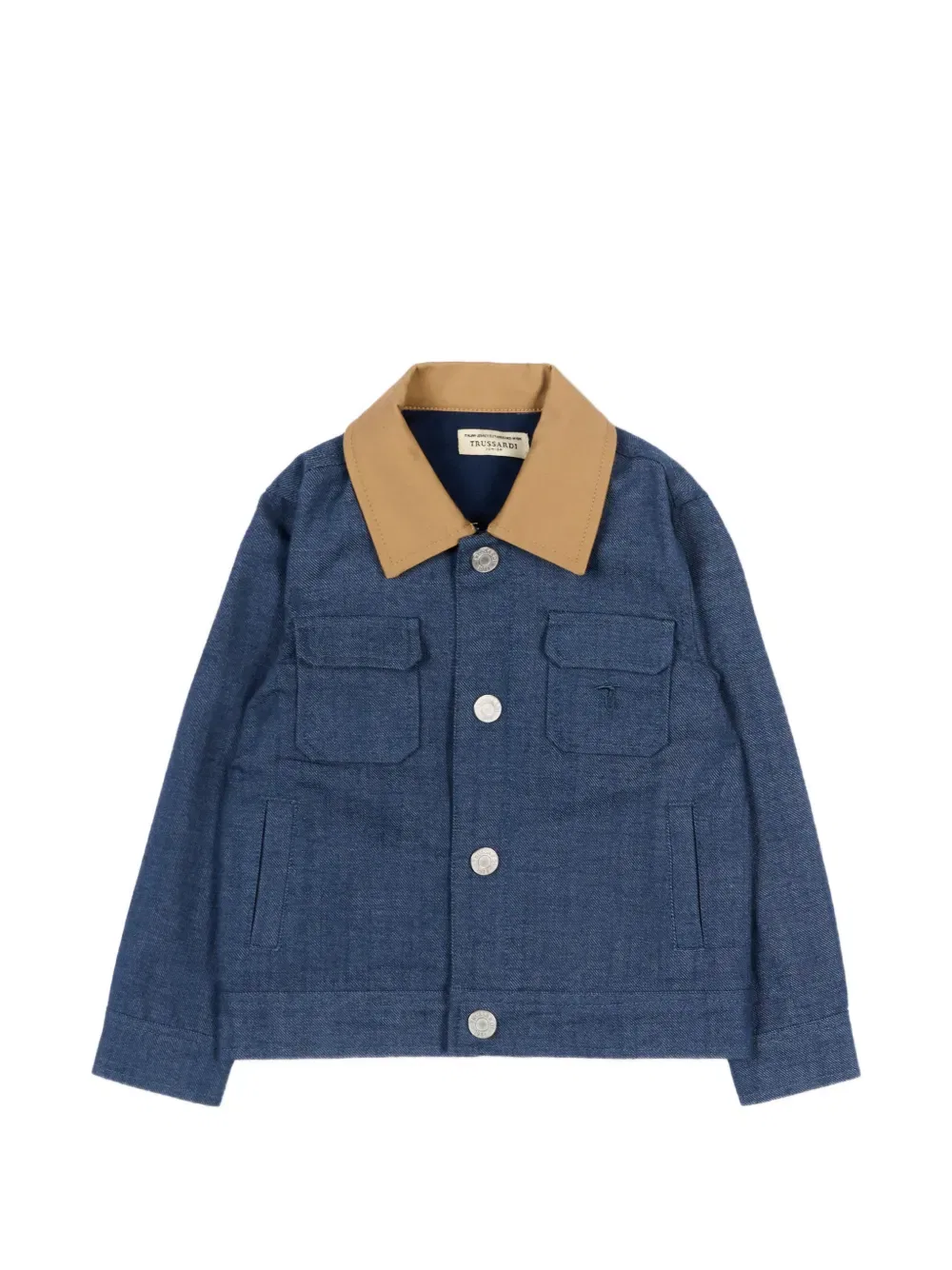 Пиджак с воротником Trussardi Junior, синий