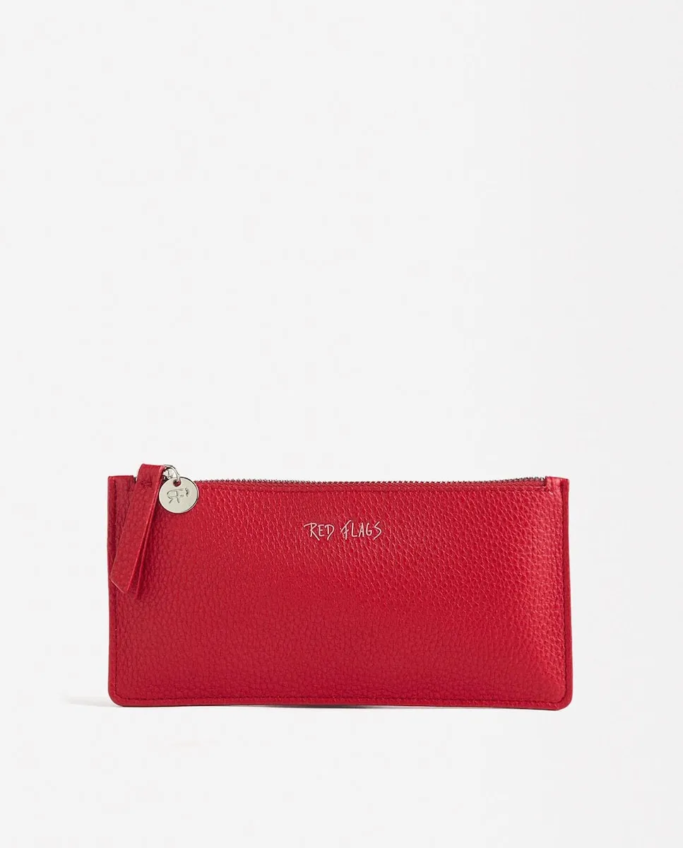 

Косметичка с застежкой-молнией и надписью спереди Parfois, красный