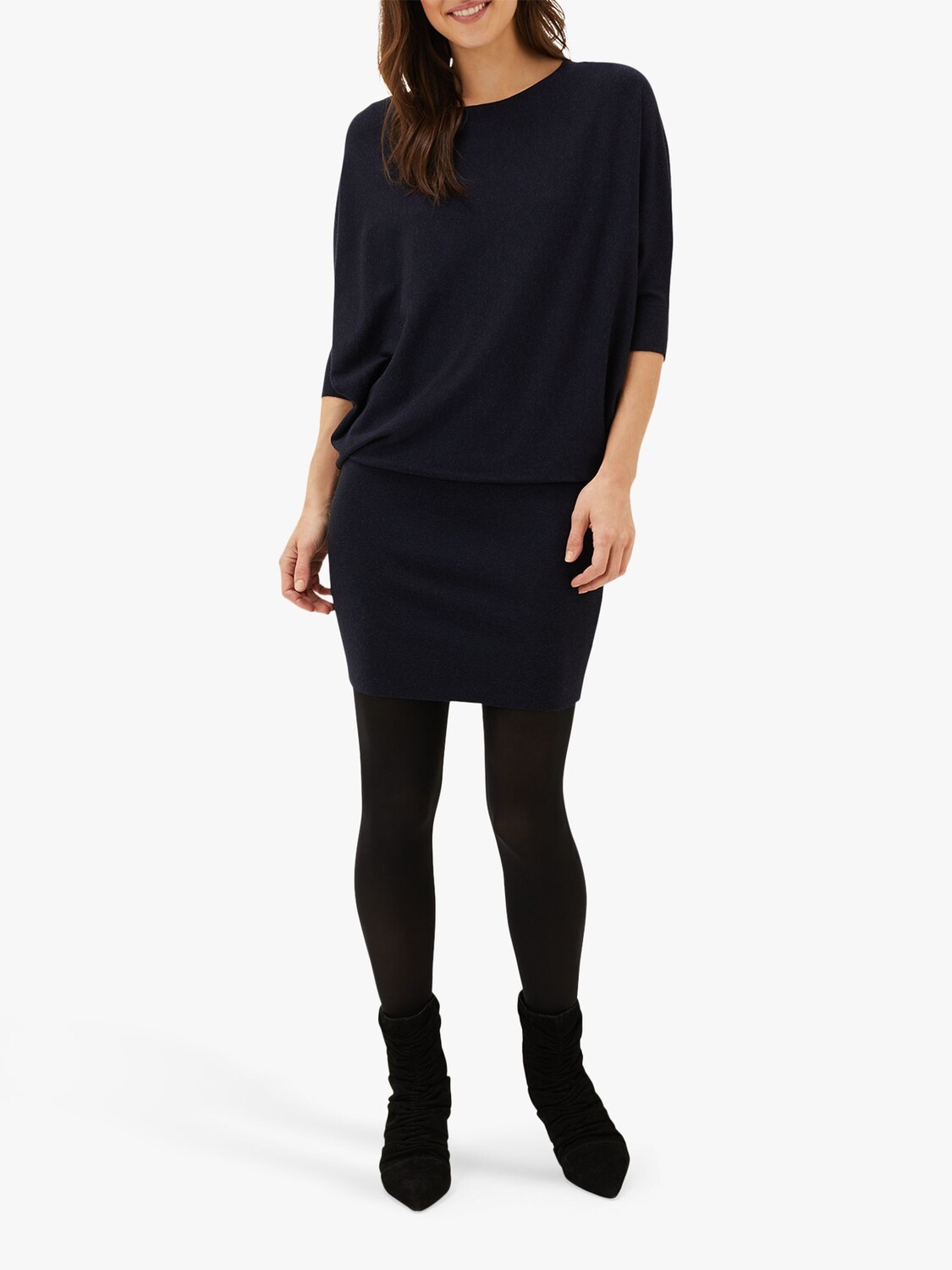 

Трикотажное платье летучая мышь Phase Eight Becca, темно-синий