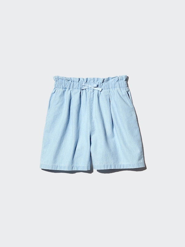 Шорты Easy из шамбре Uniqlo, 62 blue — фото 3
