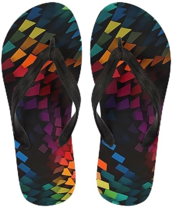 

Сандалии Semiouray Men Hawaii с геометрическим дизайном, легкие вьетнамки, Рождественские с Санта-Клаусом, унисекс, ортопедические пляжные шлепанцы, Colorful Geometry