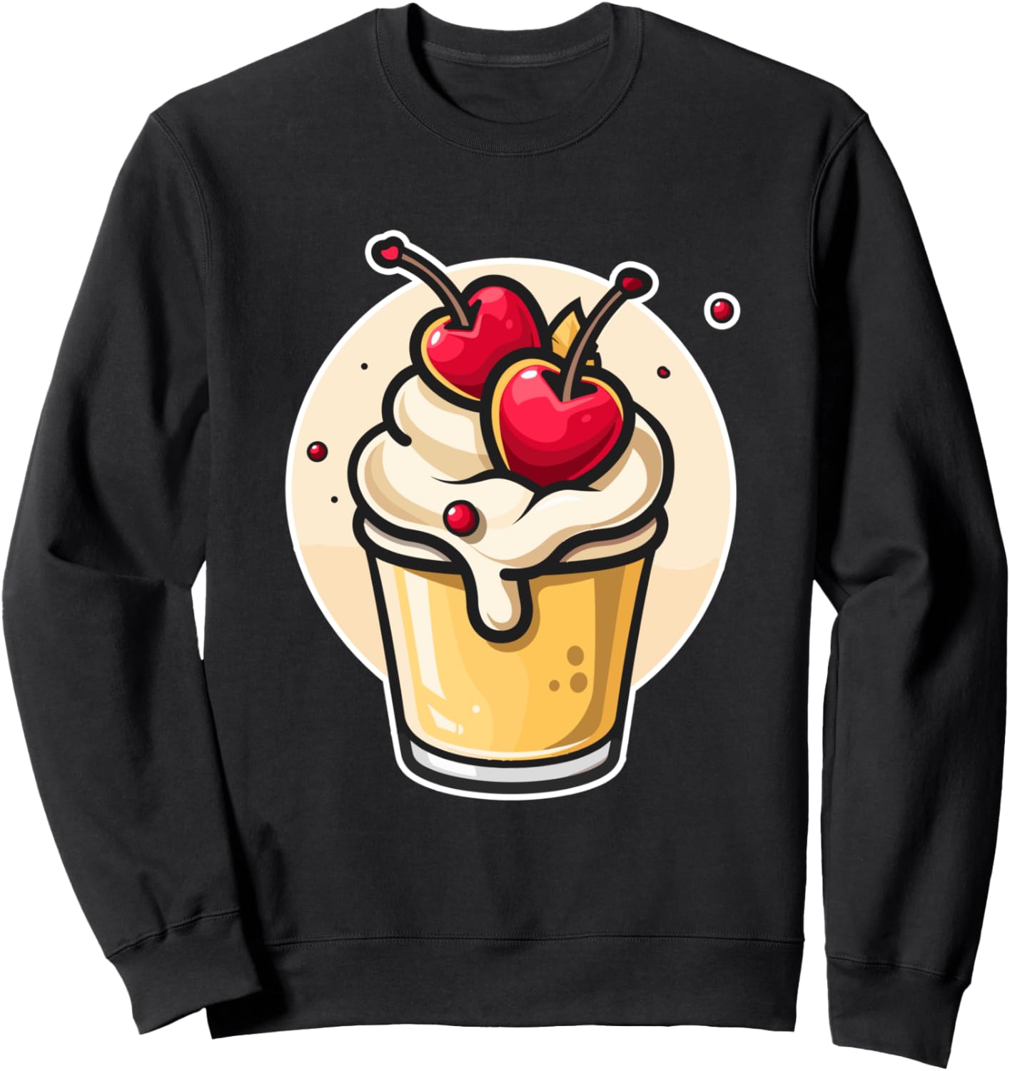 

Толстовка с графическим изображением мороженого и щербета Funny Ice Cream Vendor T-Shirt And Gift, черный