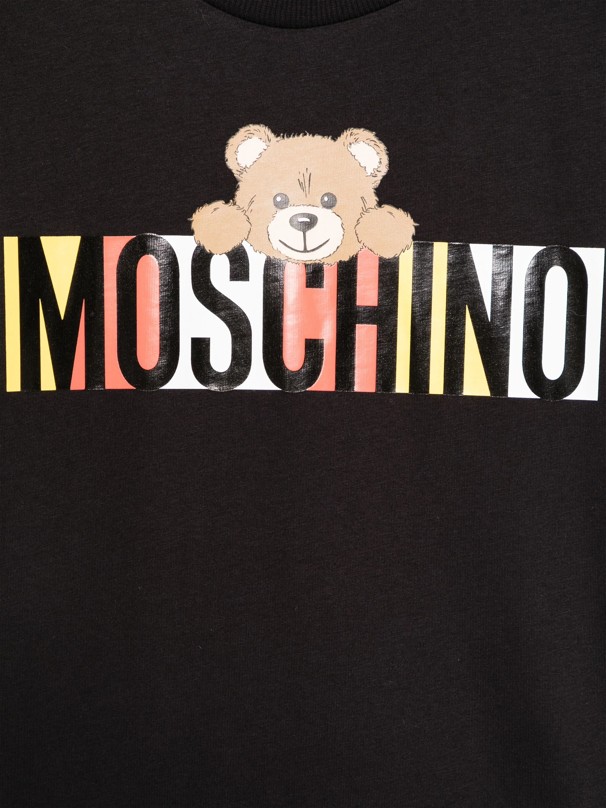 Футболка с принтом Teddy Bear Moschino Kids, черный — фото 3