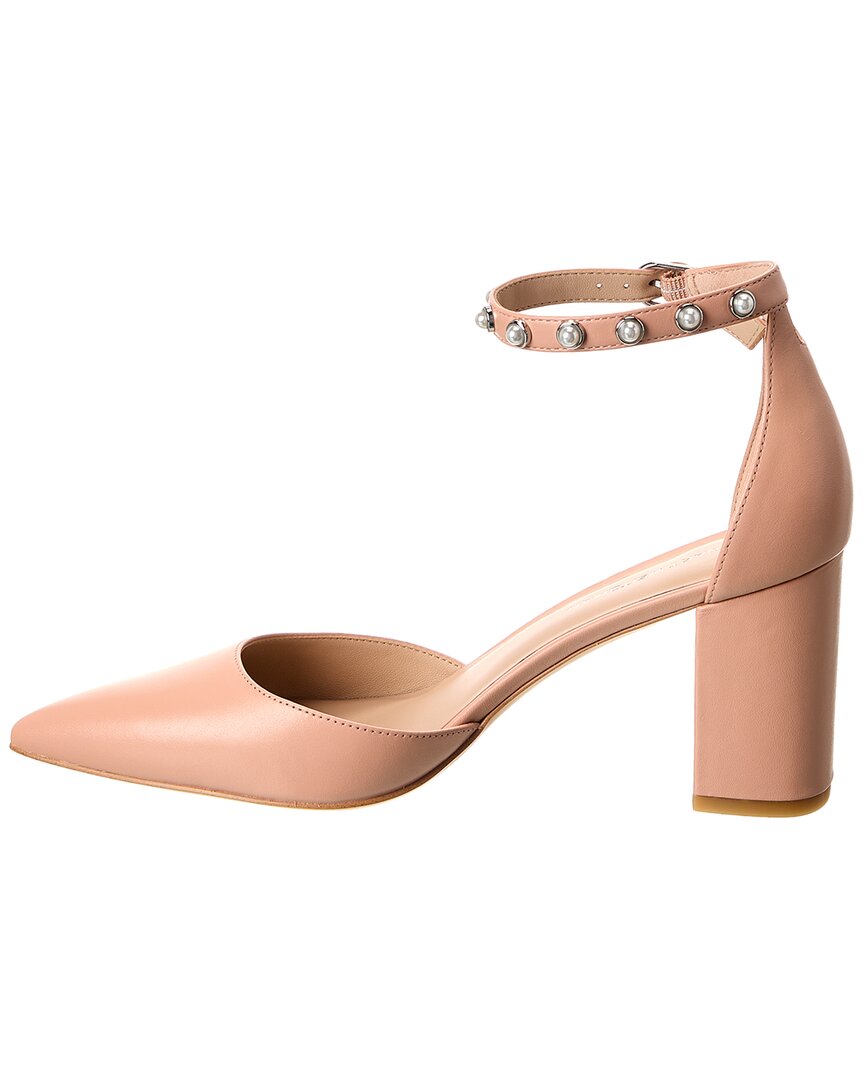 Стюарт Вайцман Pearl Strap Block 75 Кожаные туфли-лодочки Stuart Weitzman, розовый — фото 2