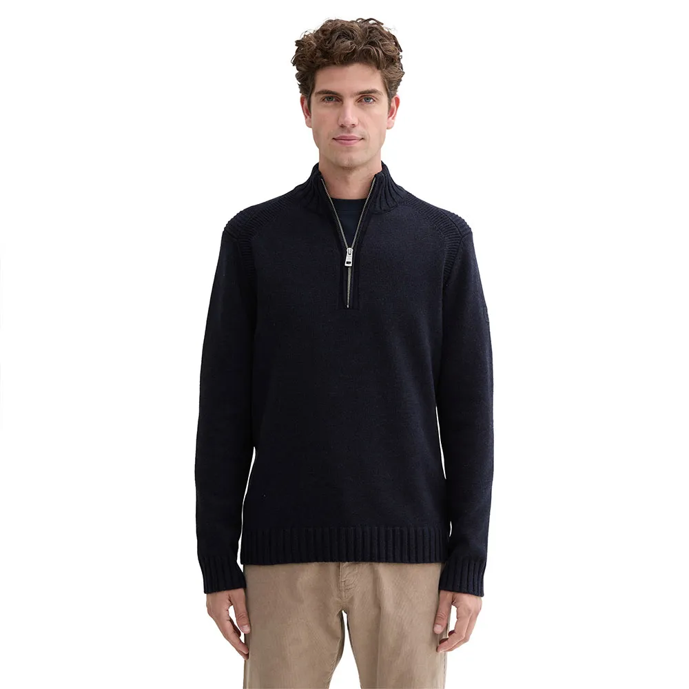 

Свитер Tom Tailor Decorated Knit Troyer half zip, синий
