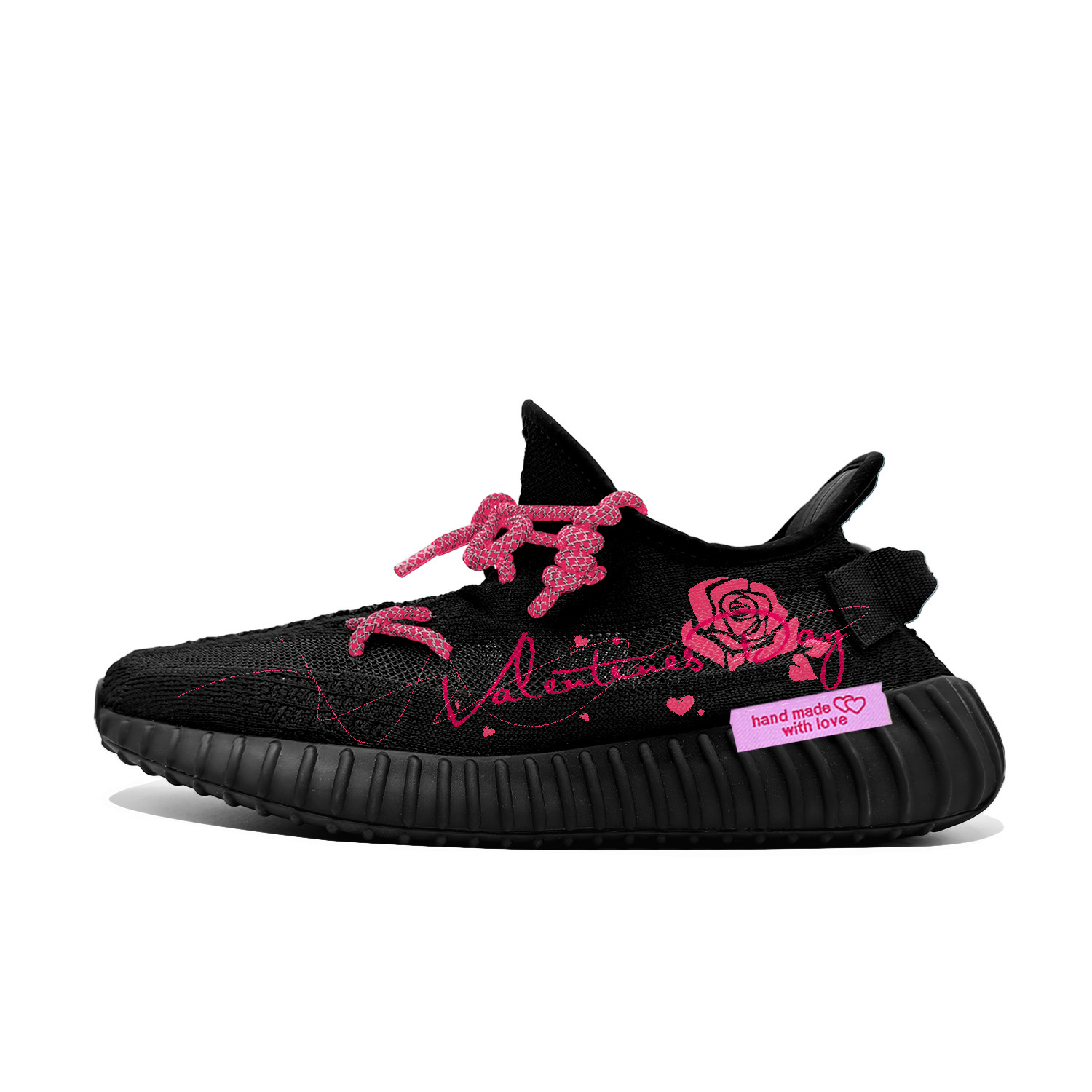 

Adidas Originals Изи Буст 350 В2 Роуз Бокс с амортизацией, износостойкие низкие кеды унисекс черные, цвет Black