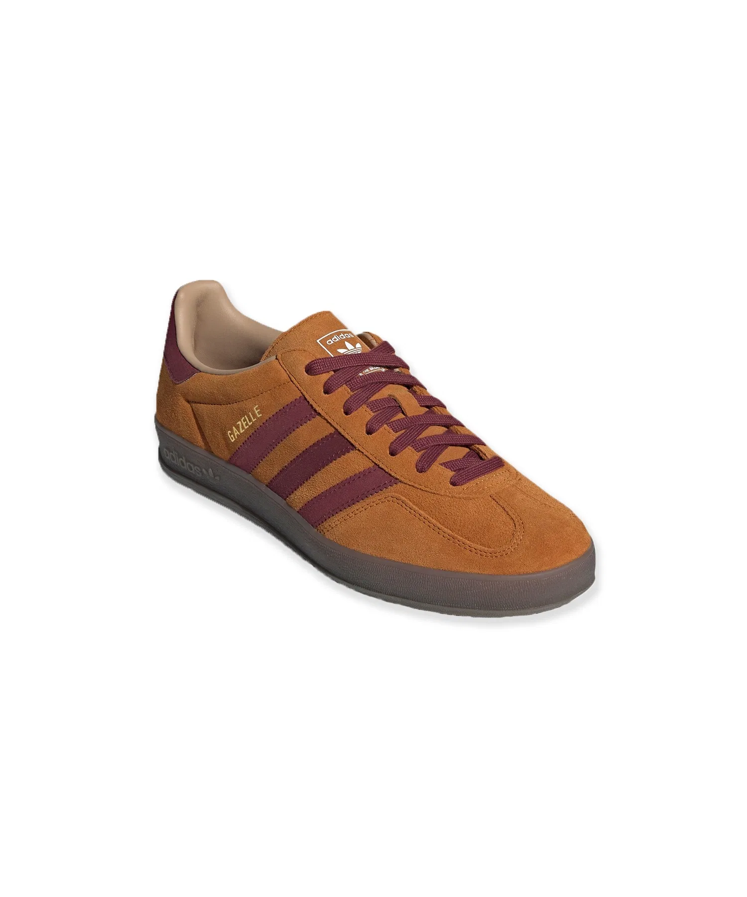 Мужские кроссовки adidas GAZELLE INDOOR из замши оранжевые — фото 3