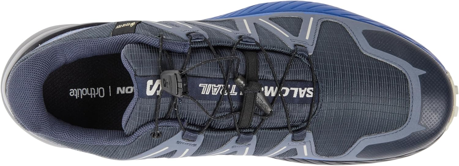 Кроссовки для трейлраннинга Salomon Men's Speedcross Peak Gore-Tex, водонепроницаемые, для бездорожья, походов и длительных трейлов, Blue Nights/Grisaille/Nautical Blue — фото 3