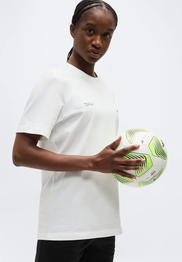 Футболка с графическим принтом футбольного слогана Adidas Performance, White — фото 4