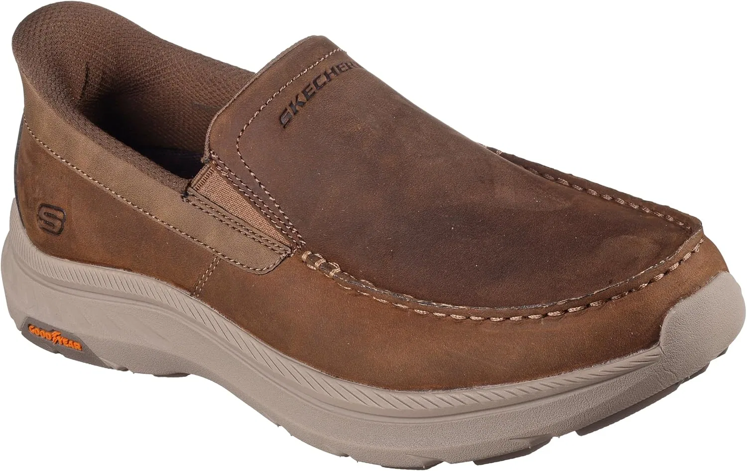 Мужские кроссовки Skechers USA Pollard-Osgood Moc Toe, бежевый — фото 2