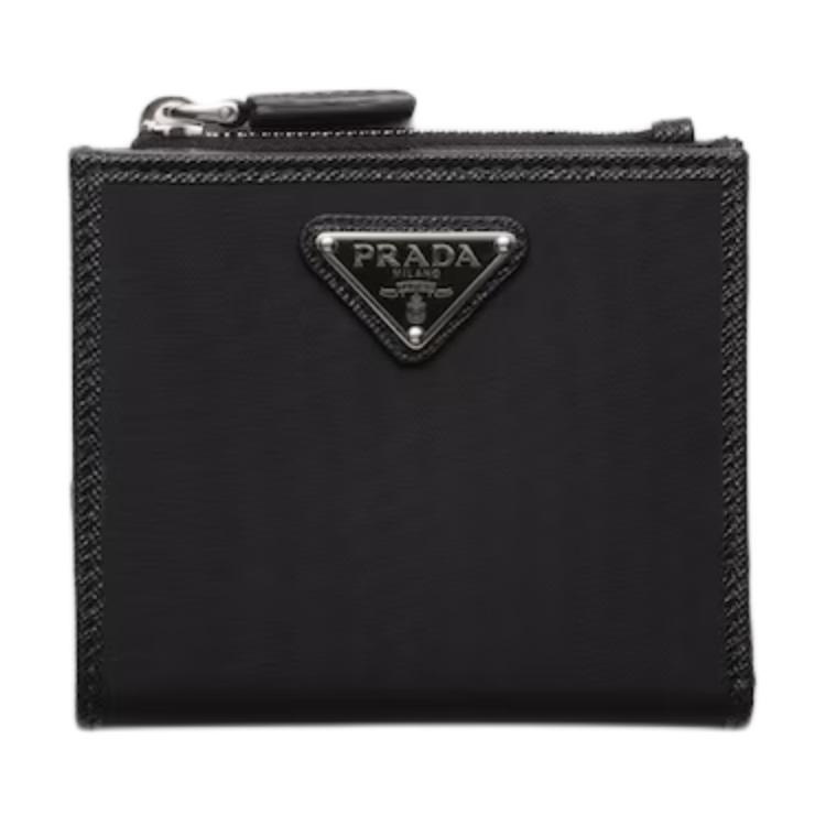 PRADA Переработанный нейлоновый кошелёк малого размера мужской чёрный — фото 2