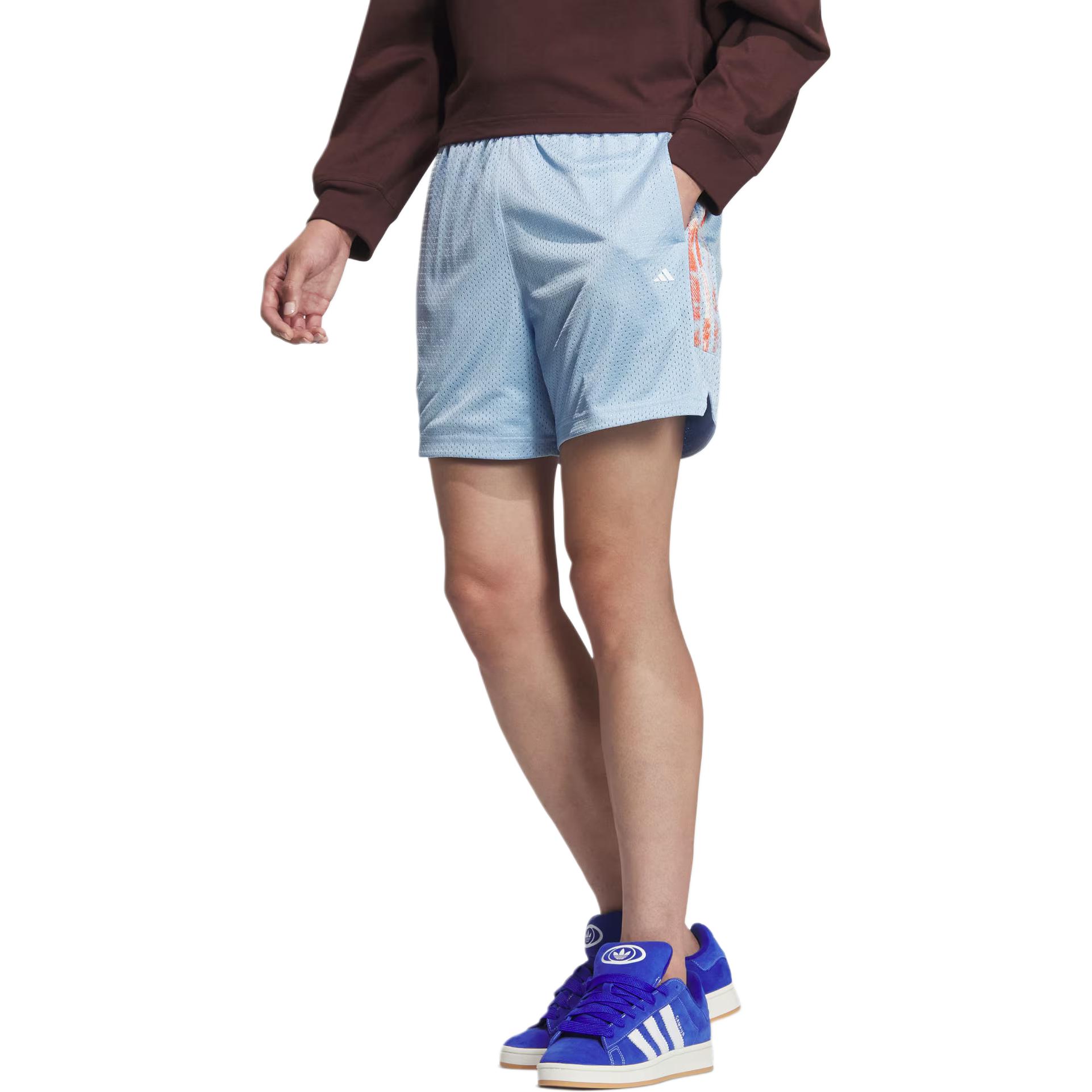 Мужские баскетбольные шорты SS24 розовые голубые Adidas — фото 3