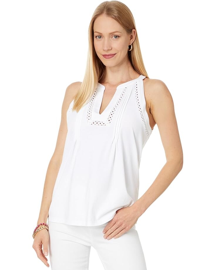 

Топ Lilly Pulitzer Issac Knit Top, цвет Resort White