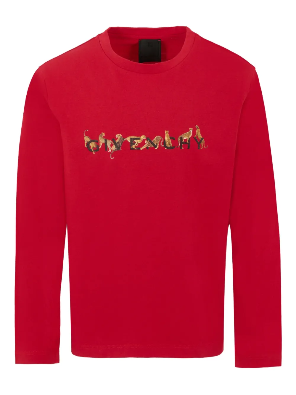 

Футболка с длинными рукавами и логотипом Givenchy Kids, красный