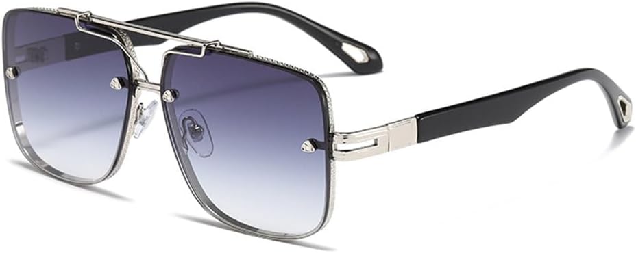 

Винтажные солнцезащитные очки для женщин, модный тренд, солнцезащитные очки для мужчин, очки для вождения, женские очки с защитой от УФ-излучения UV400 TYUVIVO, Silver