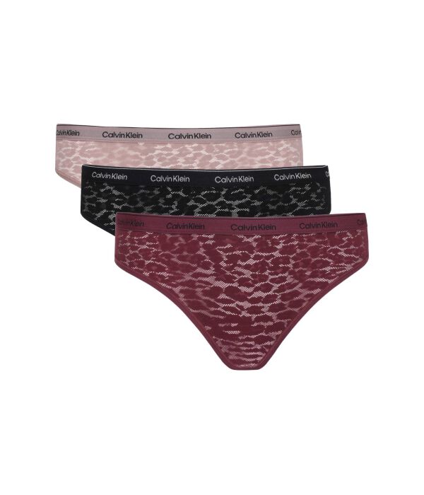 

Бразильские трусики Calvin Klein Underwear кружевные 3 шт, мультиколор
