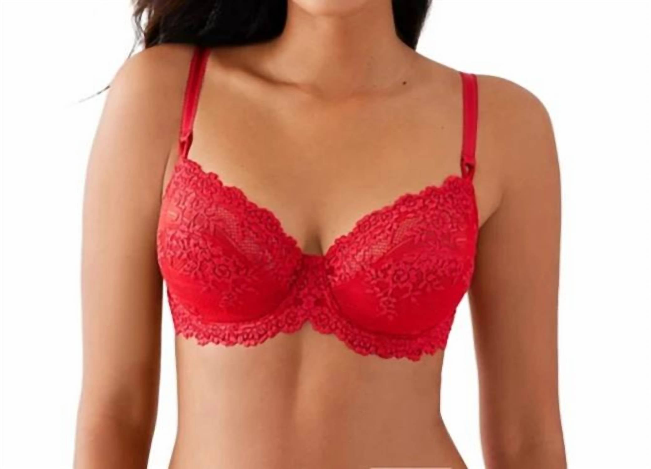 

Кружевной бюстгальтер Embrace на косточках в цвете Equestrian Red Wacoal
