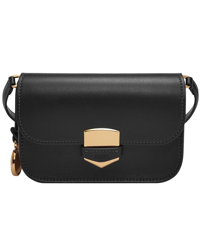 

Кожаная сумка через плечо Lennox с клапаном Fossil, цвет Black