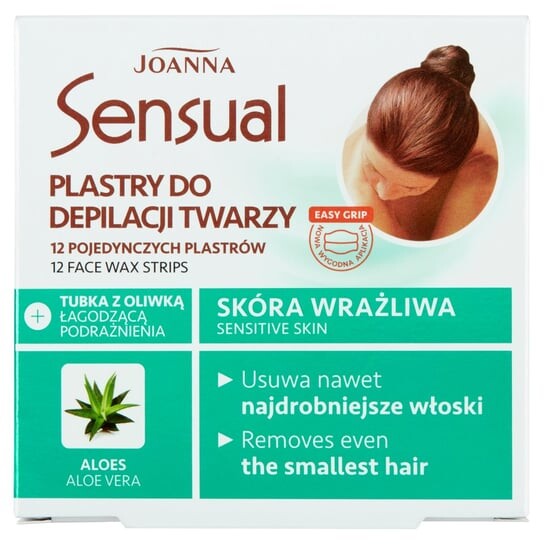 

Полоски для депиляции лица с Алоэ, 12 шт. Joanna, Sensual