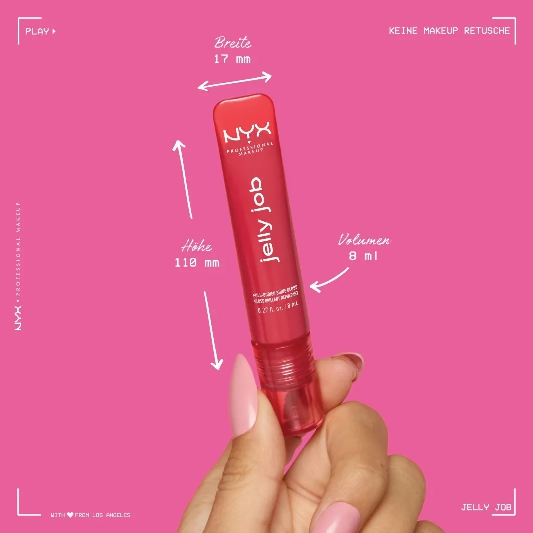 Блеск для губ в форме желе с пептидами Nyx Professional Makeup, 10 - juicy jelly, 8 мл — фото 2