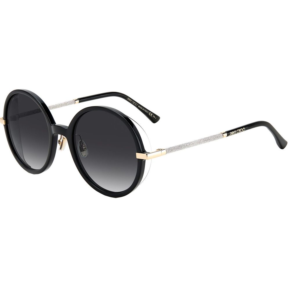 

Черные металлические солнцезащитные очки Jimmy Choo Eyewear