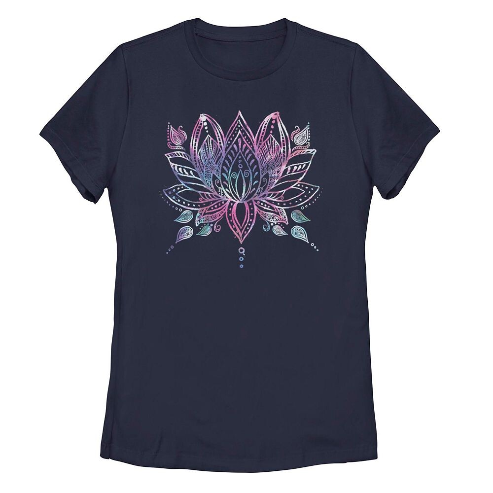 

Футболка Henna Neon Lotus для юниоров, темно-синий