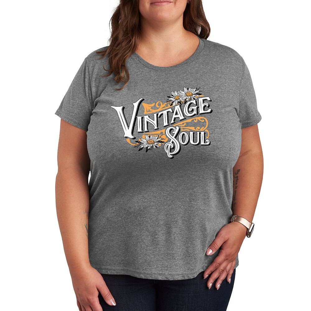 

Футболка Plus Vintage Soul с рисунком Licensed Character, цвет Heather Gray
