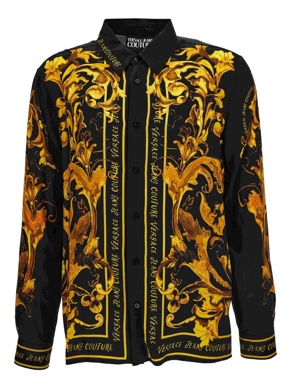 

Рубашка с принтом в стиле барокко Versace Jeans Couture, черный
