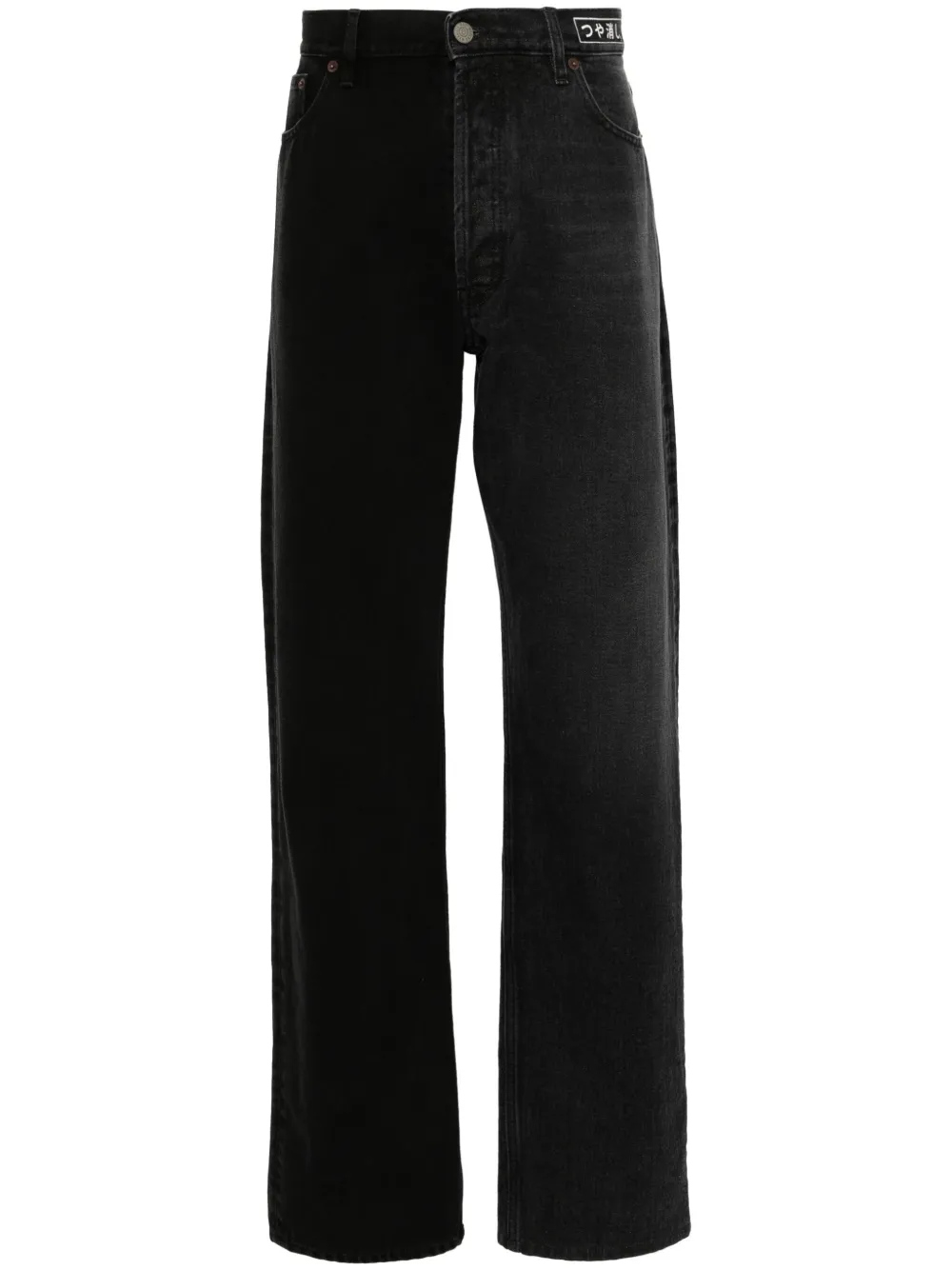 

Прямые джинсы средней посадки MM6 Maison Margiela, черный