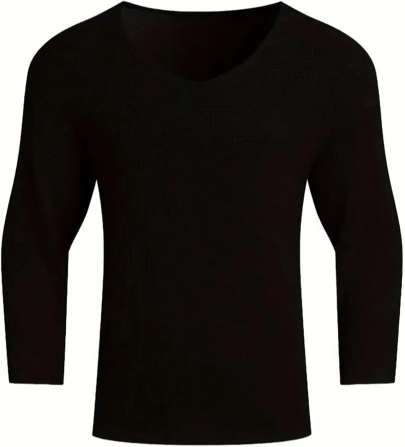 

Мужской свитер Ymosrh с длинным рукавом, легкий, V-образный вырез, размеры S-2XL