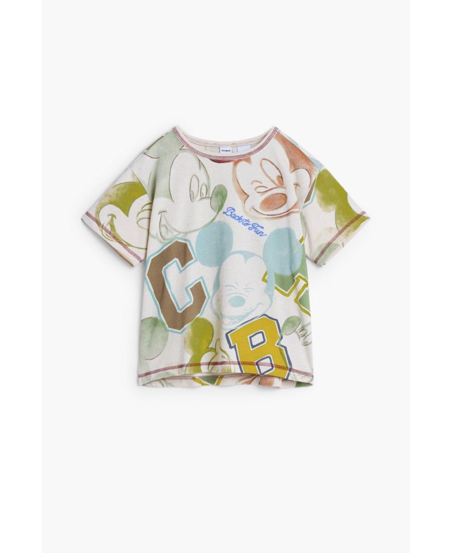 

Девочки Винтажная футболка с Микки Маусом Desigual, Light beige