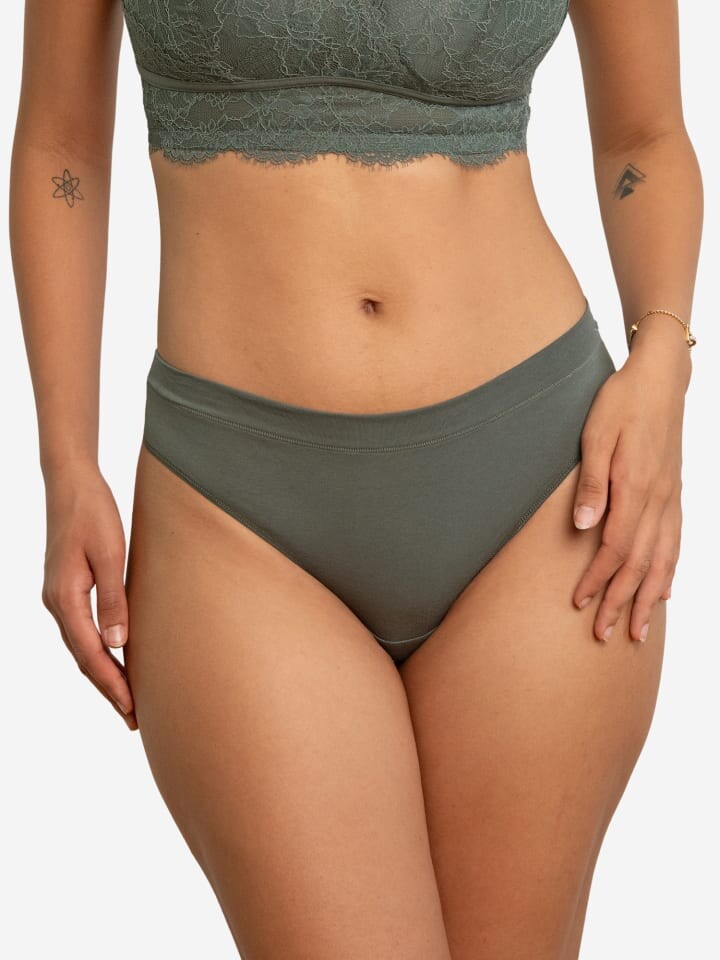 

Стринги SugarShape String Cotton Basic, оливковый