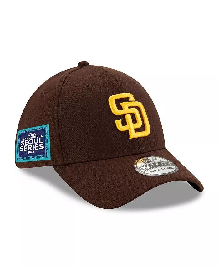 

Мужская коричневая гибкая кепка San Diego Padres 2024 MLB World Tour Seoul Series 39THIRTY New Era, коричневый