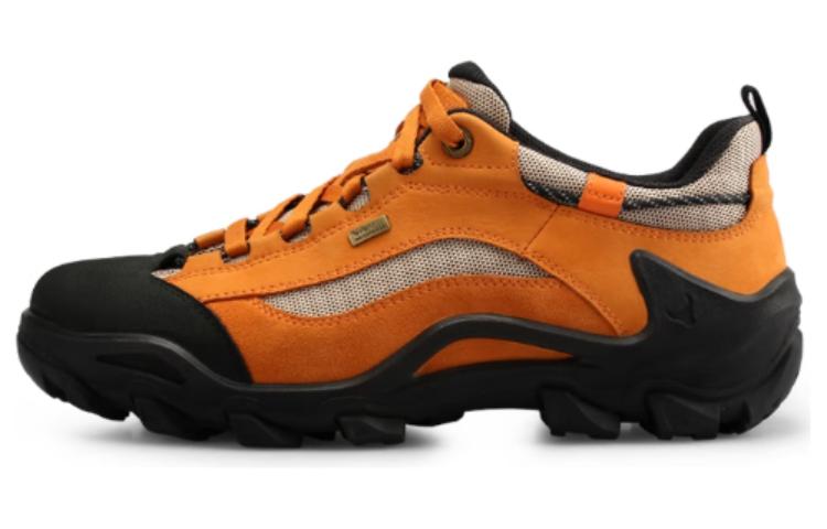 

XGN Амортизирующие противоскользящие износостойкие водонепроницаемые дышащие низкие треккинговые ботинки мужские Orange Black - Orange Black, цвет Orange Black