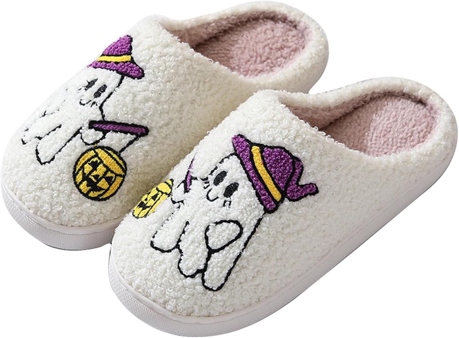 

Женские и мужские тапочки с милым мультяшным узором на Хэллоуин и Рождество, с антискользящей подошвой, уютные домашние зимние тапочки из мягкого плюша, теплые, подарок для девушки Coleyn, Lantern