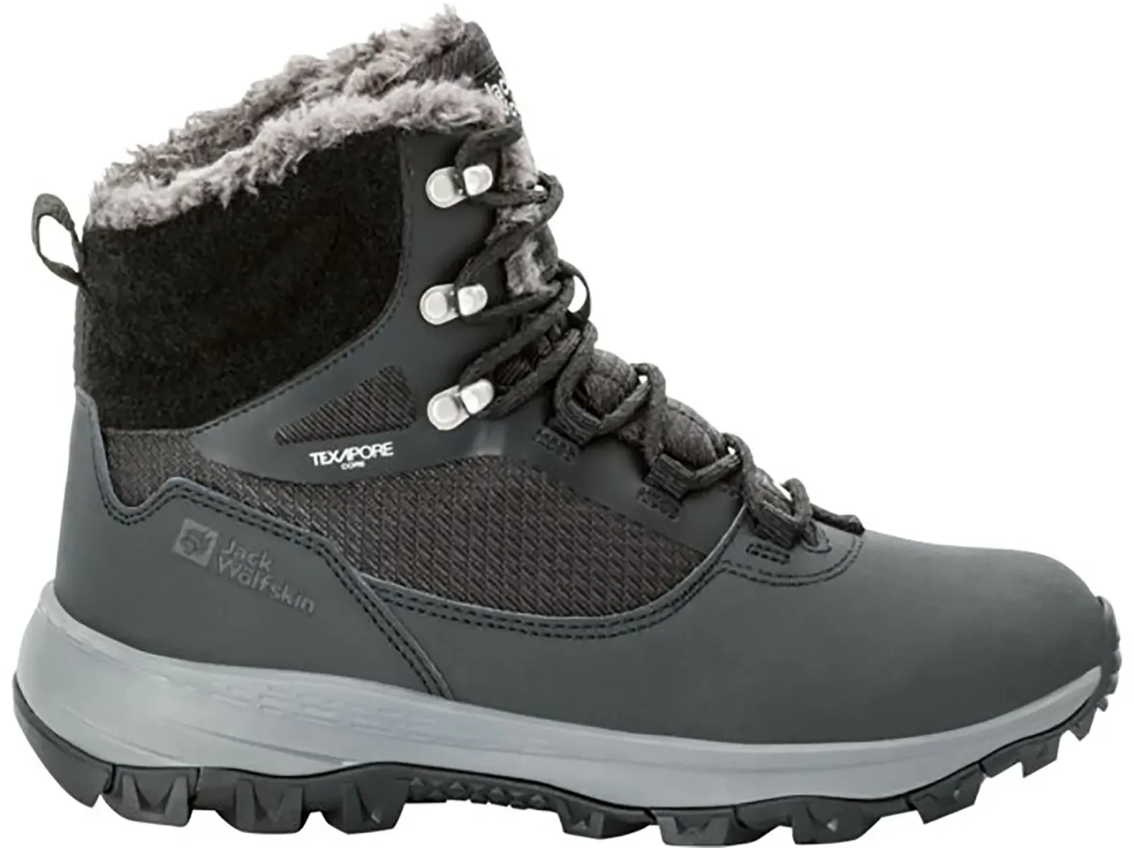 Зимние уличные ботинки Jack Wolfskin "EVERQUEST TEXAPORE HIGH W", водонепроницаемые и согревающие, антрацит — фото 2