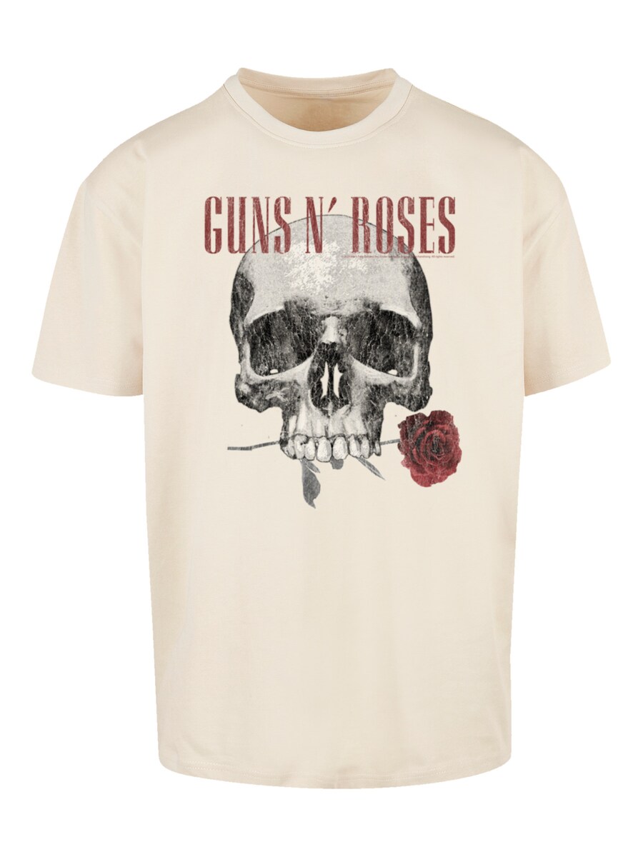

Рубашка F4NT4STIC GunsnRoses Flower Skull Rock Musik Band, песочный